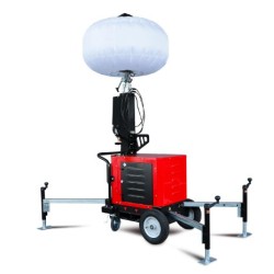 Balon iluminare constructii - 110.000 lumeni – 6,4 m inaltime - cu carucior